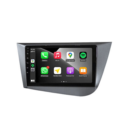 Seat Leon Araç Multimedya Android Ekran Carplay Navigasyon Cihazı Double Teyp 4+64 9" 06-10 Gri CADENCE