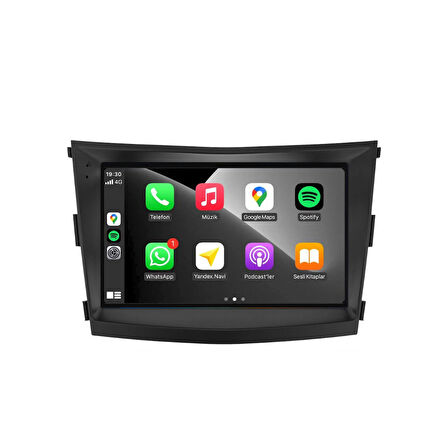 Ssangyong Tivoli Araç Multimedya Android Ekran Carplay Double Teyp 4+64 9" 15-19 Black CADENCE