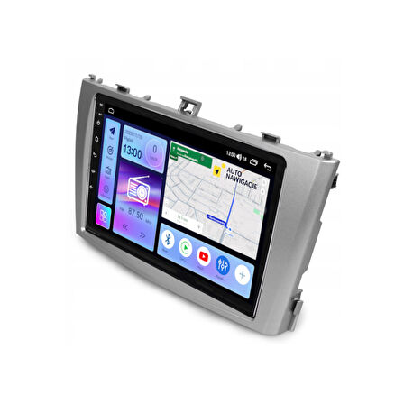 Toyota Avensis Araç Multimedya Android Ekran Carplay Double Teyp 4+64 9" 09-15 Silver CADENCE