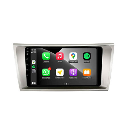 Toyota Camry Araç Multimedya Android Ekran Carplay Navigasyon Double Teyp 4+64 9" 06-11 Silver CADENCE