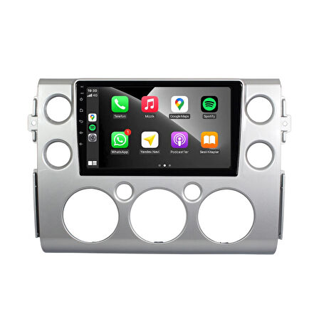 Toyota FJ Cruiser Araç Multimedya Android Ekran Carplay Double Teyp 4+64 9" 07-08 Silver CADENCE
