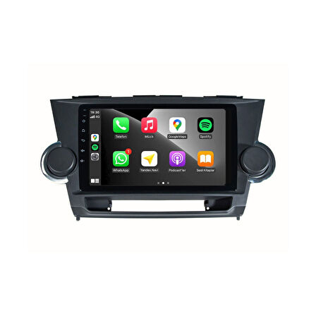 Toyota Highlander Araç Multimedya Android Ekran Carplay Double Teyp 4+64 9" 07-13 Black CADENCE