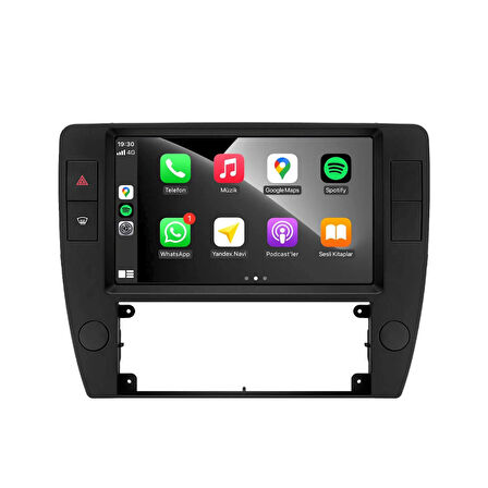 Volkswagen Passat B5 Araç Multimedya Android Ekran Carplay Navigasyon 4+64 9" 96-05 Black CADENCE BYK