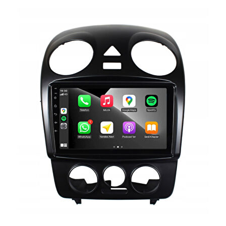 Volkswagen Beetle Araç Multimedya Android Ekran Carplay Double Teyp 4+64 9" 04-07 Black CADENCE