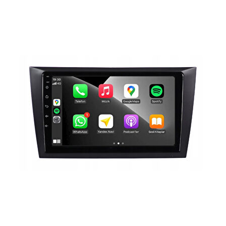 Volkswagen Golf 6 Araç Multimedya Android Ekran Carplay Double Teyp 4+64 9" 10-12 Black CADENCE