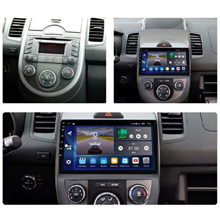 Kia Soul - Araç Multimedya Ekran - 6GB 128GB - S - Gri - 2011 - 2013 - 9 Inch - UPG - MYWAY