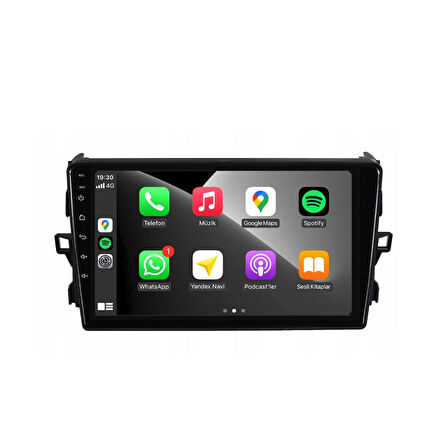 Toyota Auris - Araç Multimedya Ekran - 6GB 128GB - S - Black - 2007 - 2012 - 9 Inch - UPG - MYWAY