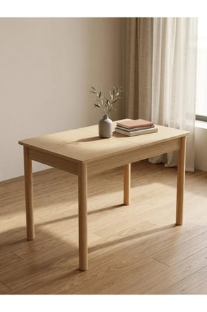 Nuu Minimal 4 Kişilik Kompakt Açılır Mutfak Masa Takımı Klimt Meşe Bukle Krem ( 1 Masa 2 Sırtsız Bench)