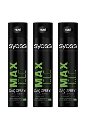 Syoss Saç Spreyi Max Hold 3 x 400 ml