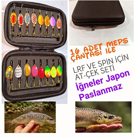 MEPPS ( 16 ADET ) LRF VE SPİN  ATÇEK AVLARI İÇİN ÇANTALI SET