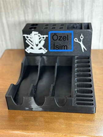 Kuaför Berber Standı Tarak Makas Makine Ustura Tutucu Malzeme Organizer.ÖZEL TASARIMLIK BERBER STAND