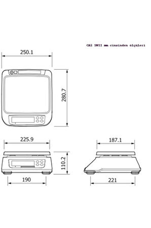 Tartım Terazisi Sw Iı Max 30 Kg Dahili Akülü