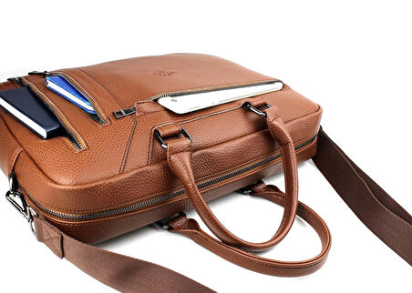Erkek Taba Renk 15 & 16 inç Evrak Ve Laptop Çantası