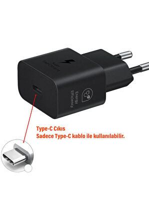 EP-T2510N TYPE C Şarj Aleti 25W Süper Hızlı Type-C Şarj Adaptörü (Samsung Türkiye Garantili)