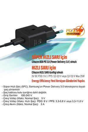 Şarj Aleti ve TYPE C Kablosu 25W Süper Hızlı Type-C Şarj Adaptörü ve Kablo T2510 DA705