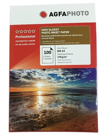 Özel Seri Agfaphoto Fotoğraf Kağıdı 270Gr 100'lü A4 Inkjet Ofis Malzemesi Renkli Baskı Kağıt Çeşidi