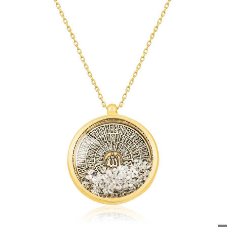 Gümüş Gold Esmaül Hüsna Kadın Kolye