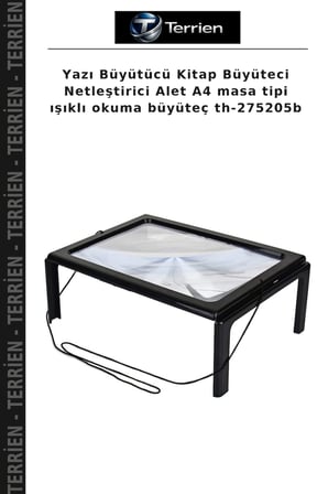 Yazı Büyütücü Kitap Büyüteci Netleştirici Alet A4 masa tipi ışıklı okuma büyüteç th-275205b