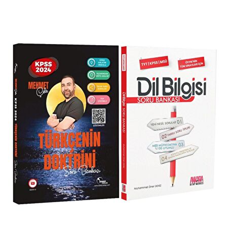 Doktrin 2024 KPSS Türkçe ve AKM Dil Bilgisi Soru Bankası Seti 2 Kitap