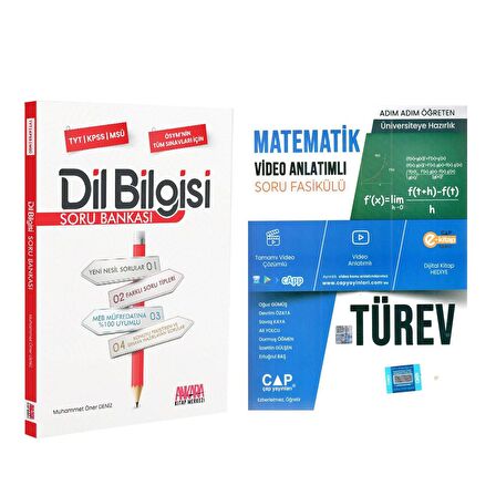 Çap Türev ve AKM Dil Bilgisi Soru Bankası Seti 2 Kitap