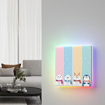 TX Ultimate Akıllı Dokunmatik Duvar Anahtarı Kapakları 4 Kanallı - Cartoon