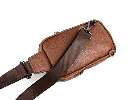 Erkek Taba Renk Omuz Çantası Göğüs Çantası Body Bag Çanta