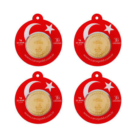 4 Adet 1 Gr 22 Ayar Gram Altın