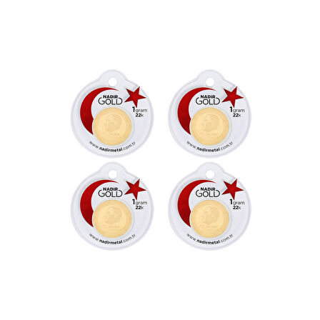 4 Adet 1 Gr 22 Ayar Gram Altın