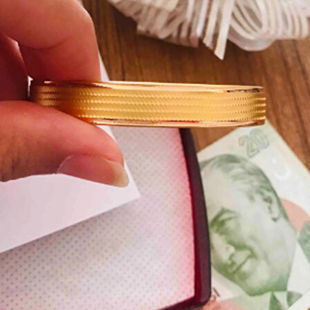 10 gr(gram) 10 mm 22 Ayar İşçiliksiz Şarnelli Bilezik 