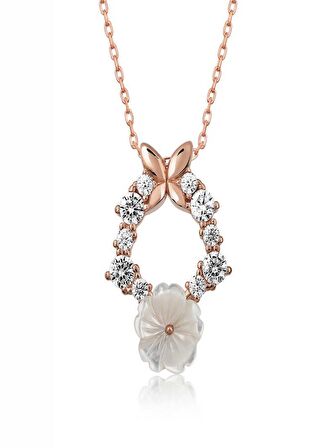 925 Ayar Gümüş Bahar Çiçeği Kadın Gümüş Kolye