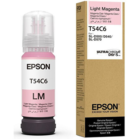 EPSON Surelab T54C6 Açık Kırmızı Mürekkep Şişesi 70 ml C13T54C620丨SL-D500