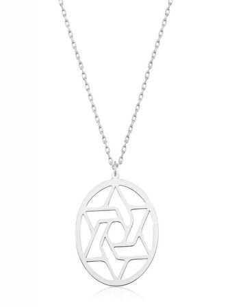 925 Ayar Gümüş Çember Kadın Gümüş Kolye