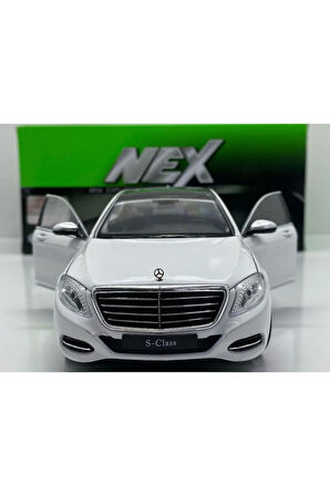 1.24 ÖLÇEK WELLY MARKA LİSANSLI MERCEDES BENZ S CLASS BEYAZ RENK