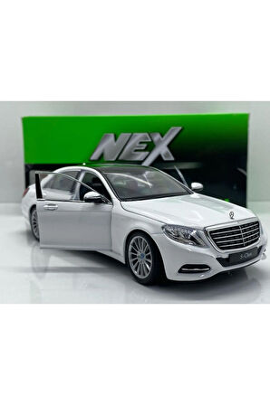 1.24 ÖLÇEK WELLY MARKA LİSANSLI MERCEDES BENZ S CLASS BEYAZ RENK