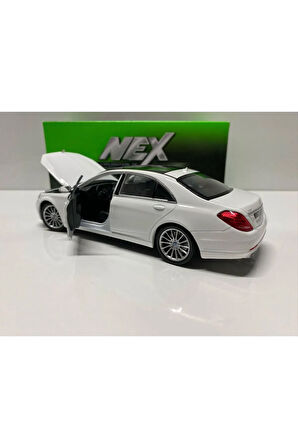 1.24 ÖLÇEK WELLY MARKA LİSANSLI MERCEDES BENZ S CLASS BEYAZ RENK