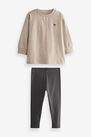 Pamuklu Grey Long Sleeve Alt Üst Takım