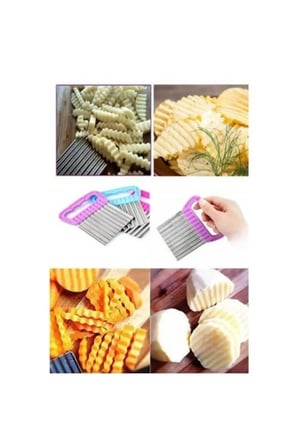 Patates Kızartma Kesme Aparatı Desenli Sunum Bıçağı Meyve Süsleme Gereci