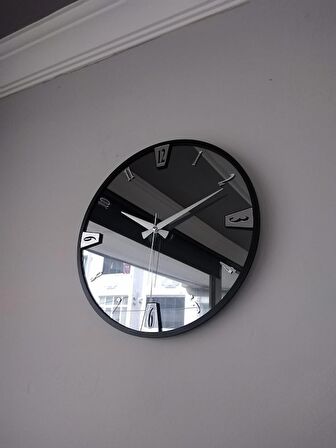 GERÇEK AYNALI DEKORATİF DUVAR SAATİ 50 CM