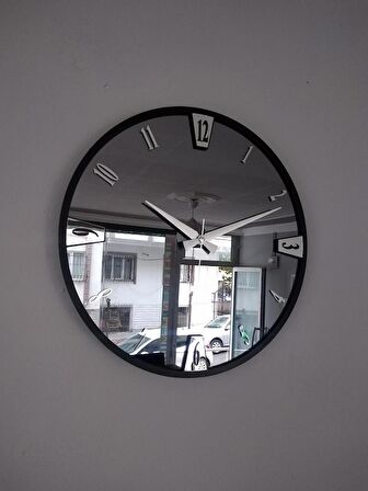 GERÇEK AYNALI DEKORATİF DUVAR SAATİ 50 CM