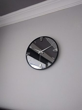 GERÇEK AYNALI DEKORATİF DUVAR SAATİ 50 CM