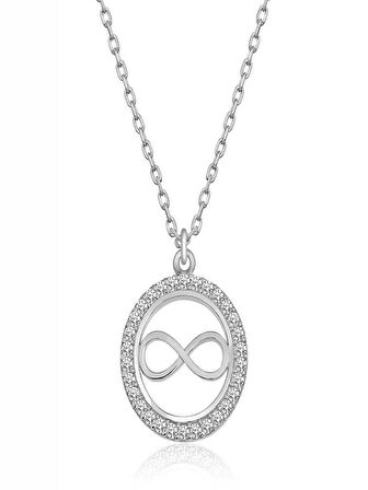 925 Ayar Gümüş Minik Sonsuzluk Kadın Gümüş Kolye