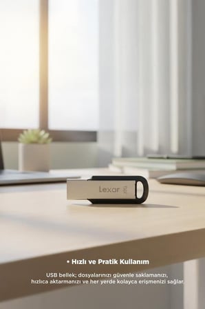 Delux Serisi Fotoğraf Hafıza İs Lexar Metal USB 3.2 Gen1 Flash Bellek 150 MB/s – 32 GB M400