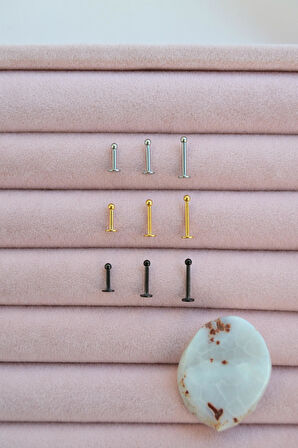 2 mm Mini Toplu Çelik Piercing – Tragus Helix Lob Dil ve Dudak Uyumlu | 316L Paslanmaz