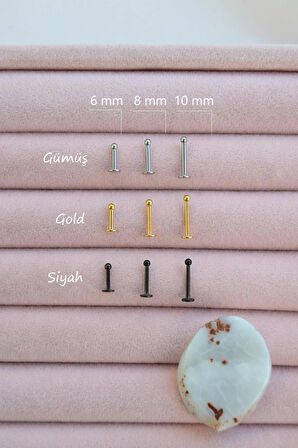 2 mm Mini Toplu Çelik Piercing – Tragus Helix Lob Dil ve Dudak Uyumlu | 316L Paslanmaz