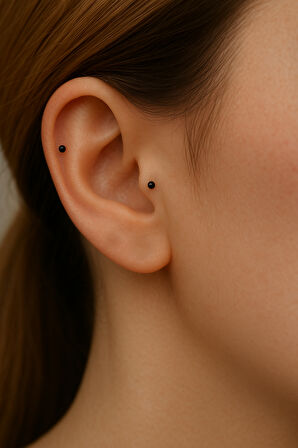 2 mm Mini Toplu Çelik Piercing – Tragus Helix Lob Dil ve Dudak Uyumlu | 316L Paslanmaz