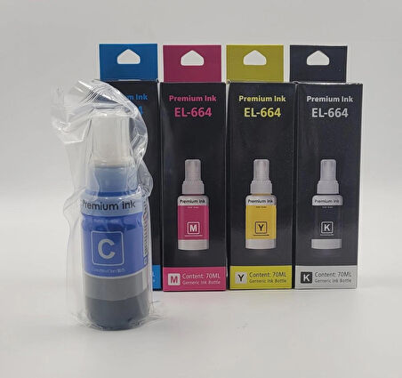 Dpi Toner Epson T664 4’lü Paket Muadil Mürekkep Kartuş (Cmyk) – L100 / L110 / L210 / L365 – 70ML