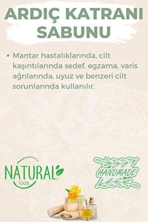 Kabak Lifli El Yapımı Doğal Ardıç Katranı Sabunu 120 G