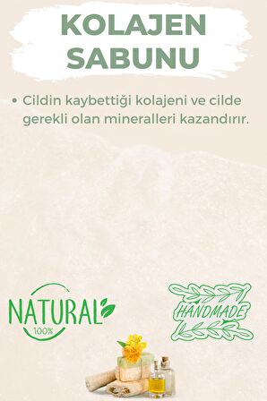 Kabak Lifli El Yapımı Doğal Kolajen Sabunu 120 G