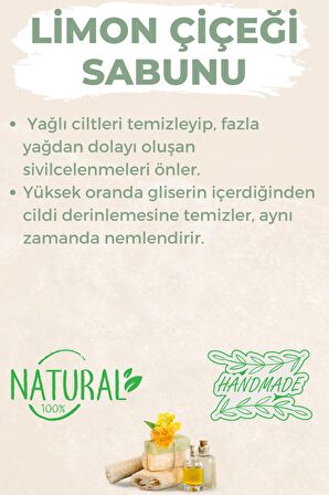 Kabak Lifli El Yapımı Doğal Limon Çiçeği Sabunu 120 G