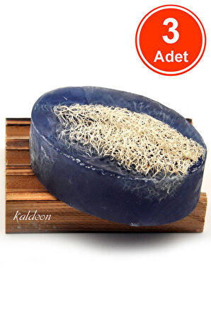 Kabak Lifli El Yapımı Doğal Aktif Karbon Sabunu 120 G x 3 Adet